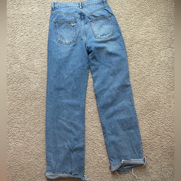 Zara Full Length High-Rise Distressed Jeans - Picture 3 of 4